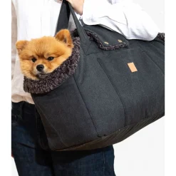 Pet & Co. Honden Draagtas Lucky - Hondenautoaccessoire - 46x35x24 cm Donkergrijs