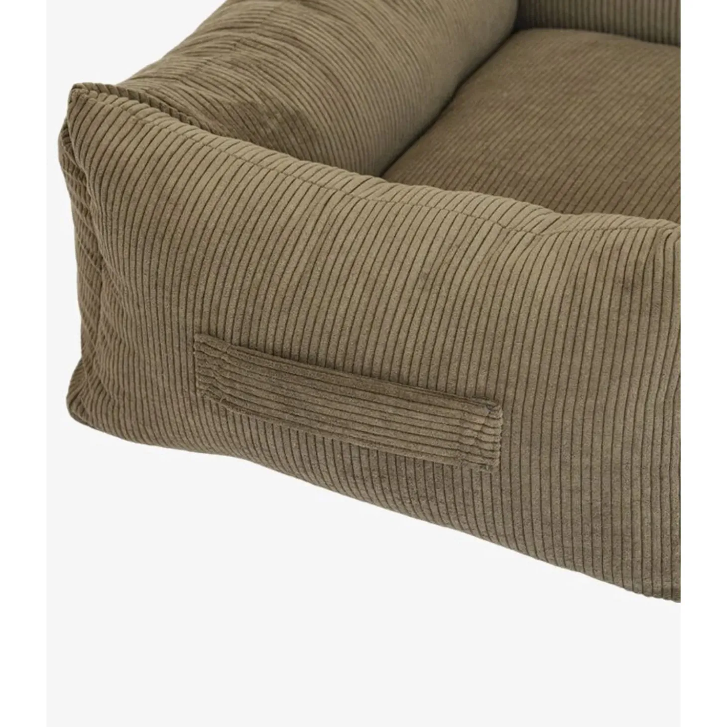 Pet & Co. Kingston Cord Double Face - Hondenmand - 100x80x30 cm Kaki L