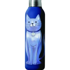 Petjoy Drinkfles Purrfect - Cadeau Overig - Ø7.2x22.5 cm 500 ml Blauw