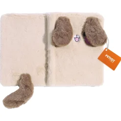 Petjoy Puffy-Fluff Notitieboek - Cadeau Overig - 13.7x18x2.5 cm Beige