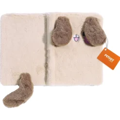 Petjoy Puffy-Fluff Notitieboek - Cadeau Overig - 13.7x18x2.5 cm Beige