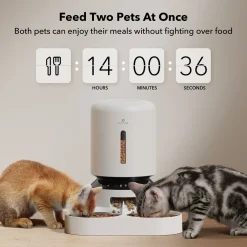 Petlibro Granary Automatische Wifi Voerbak Dubbel - Voerbak - 5 l Wit