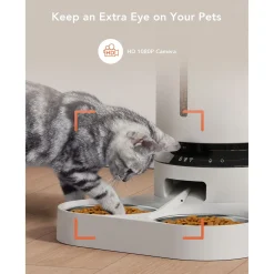 Petlibro Granary Automatische Voerbak Met Camera Dubbel - Voerbak - 5 l Wit