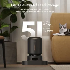 Petlibro Granary Automatische Wifi Voerbak Dubbel - Voerbak - 5 l Zwart