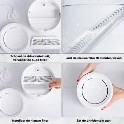 Petree Filter Voor Fontein - Kattendrinkbak - Wit 1 stuk