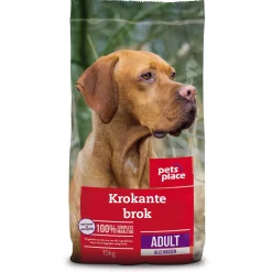 Pets Place Adult Krokante Brokken Gevogelte&Vlees - Hondenvoer