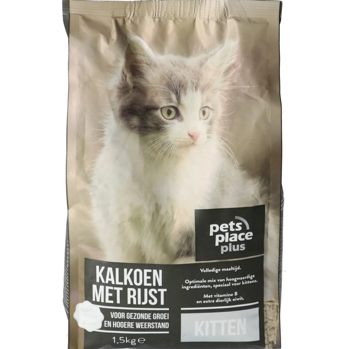 Pets Place Plus Kittens - Kattenvoer - Kalkoen Rijst 1.5 kg