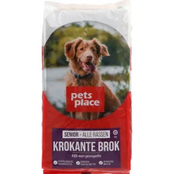 Pets Place Senior Krokante Brokken Gevogelte&Vlees - Hondenvoer