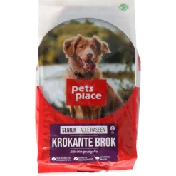 Pets Place Senior Krokante Brokken Gevogelte&Vlees - Hondenvoer