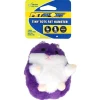 Petsport Usa Tiny Tots Fat Hamster - Hondenspeelgoed - 10 cm Paars Wit