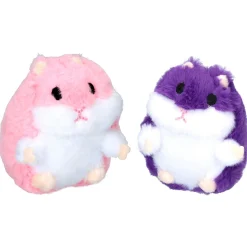 Petsport Usa Tiny Tots Fat Hamster - Hondenspeelgoed - 10 cm Roze Wit