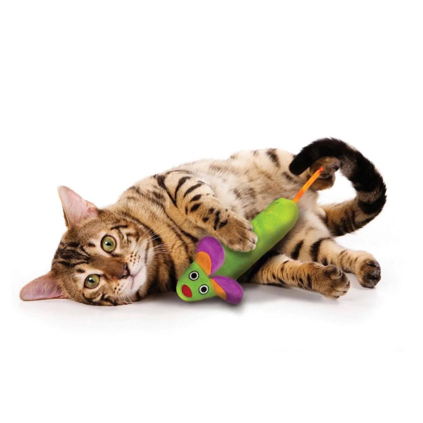 Petstages Green Magic Mighty Mouse - Kattenspeelgoed - Assorti per stuk