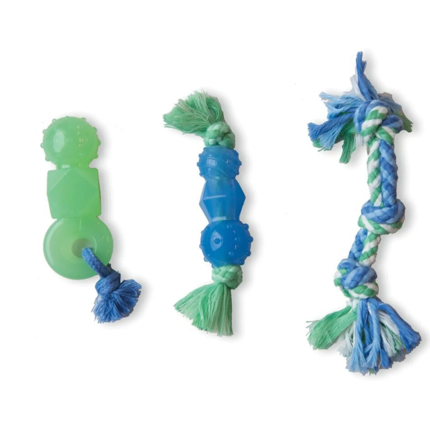 Petstages Mini Dentachew Pack - Hondenspeelgoed - 11x3.5x3 cm Blauw