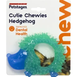 Petstages Orka Cutie Chewies Hedgehog - Hondenspeelgoed - 13x10x3 cm 160 g Mintgroen Blauw