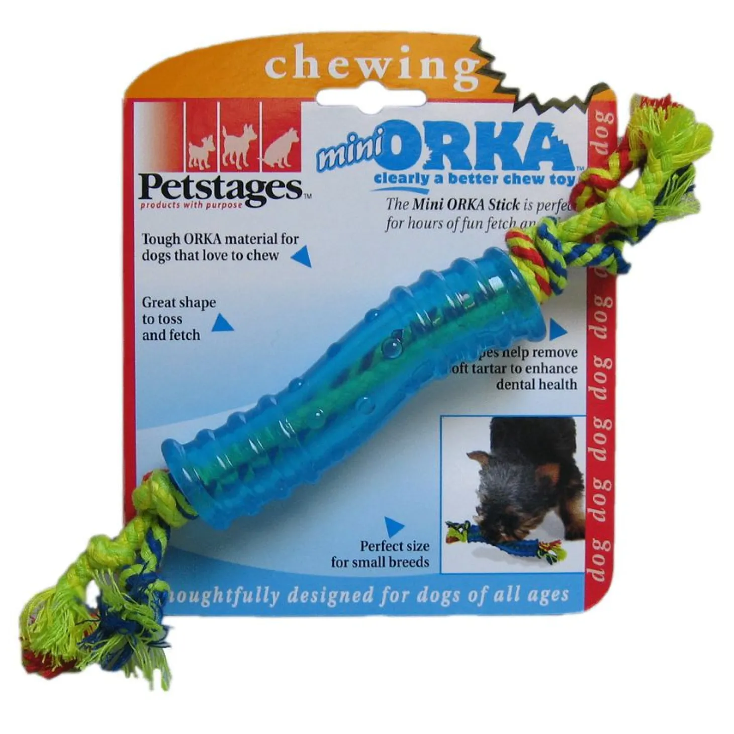 Petstages Orka Stick Mini - Hondenspeelgoed - Assorti per stuk