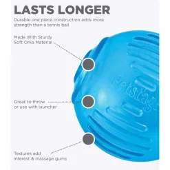 Petstages Orka Tennisbal - Hondenspeelgoed - Ø6.5 cm Blauw