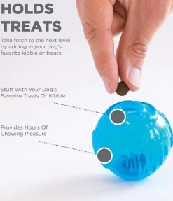 Petstages Orka Tennisbal - Hondenspeelgoed - Ø6.5 cm Blauw