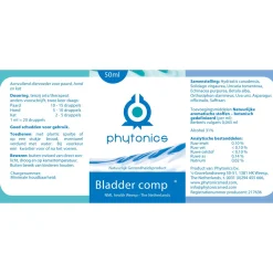 Phytonics Bladder Comp - Blaasondersteuning - 50 ml Hond/Kat/Paard