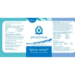 Phytonics Spine Comp - Supplement - Wervels - 50 ml Hond/Kat/Paard