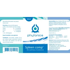 Phytonics Spleen Comp - Supplement - Wervels - 50 ml Hond/Kat/Paard