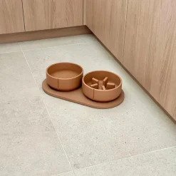 Pino Classic Bowl - Hondenvoerbak - Ø18x8 cm Terracotta Marmer Geschikt Voor Middelgrote Honden Medium