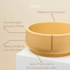 Pino Classic Bowl - Hondenvoerbak - Ø18x8 cm Terracotta Marmer Geschikt Voor Middelgrote Honden Medium