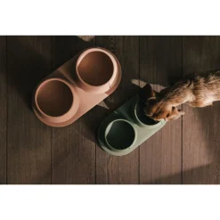Pino Onderzetter - Hondenvoerbak - 41.5x22x2 cm Groen Geschikt Voor Hond En Kat Small-Medium