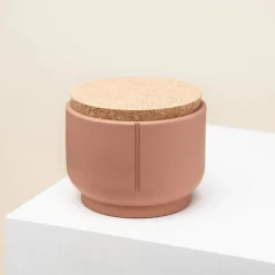 Pino Snoepdoos - Snacksbewaarbak - 14.5x13x11 cm Terracotta Geschikt Voor Hond En Kat Small
