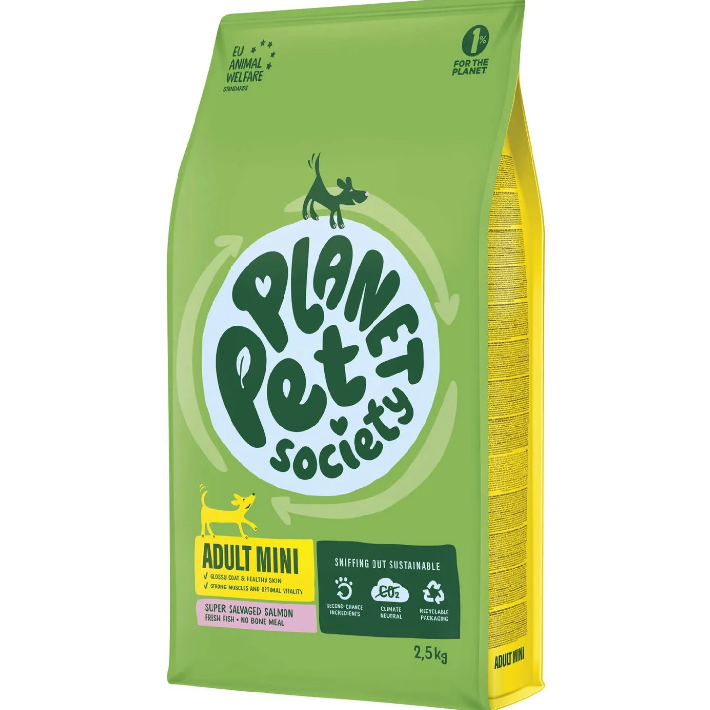 Planet Pet Society Dog Dry Super Salvaged Adult Mini Zalm - Hondenvoer