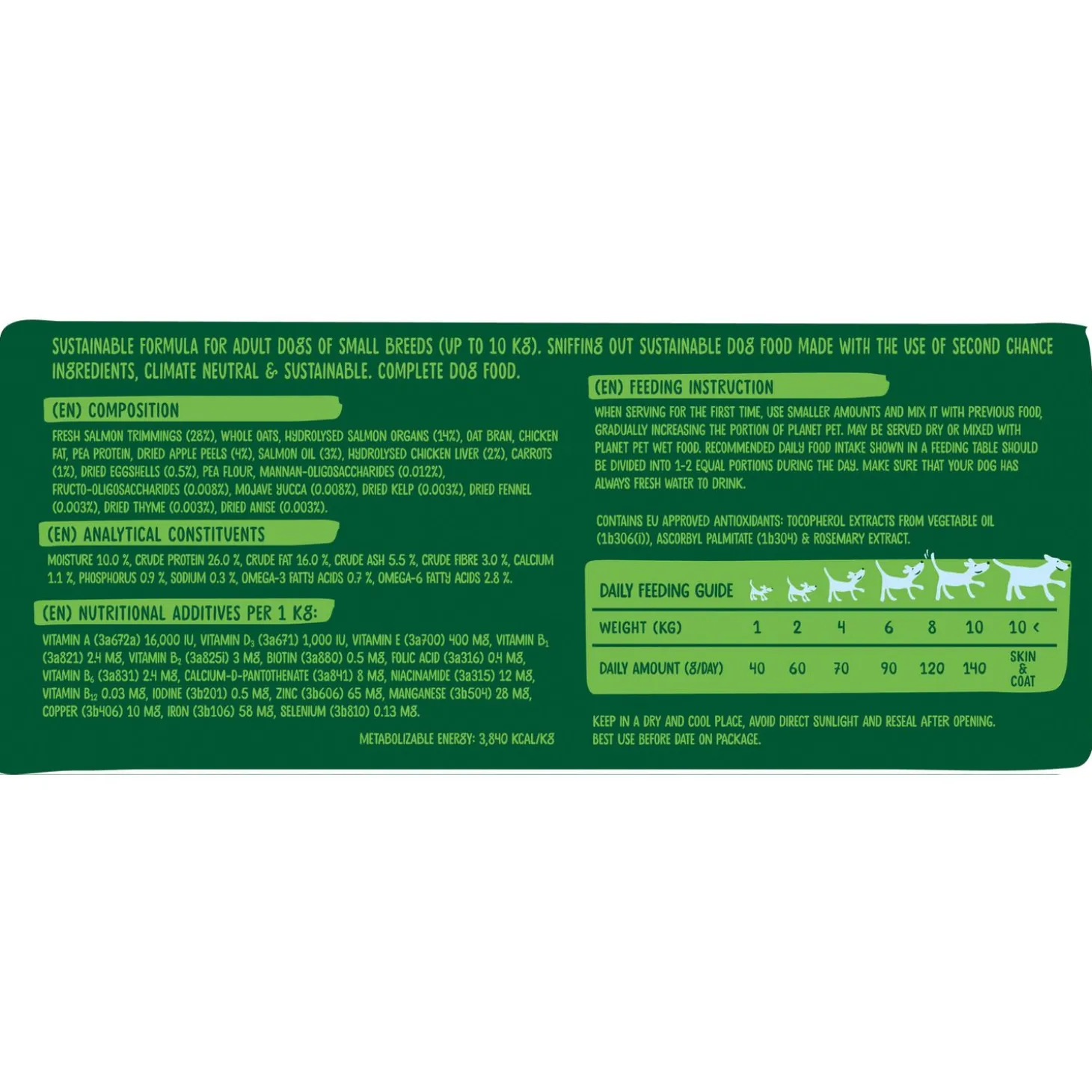 Planet Pet Society Dog Dry Super Salvaged Adult Mini Zalm - Hondenvoer