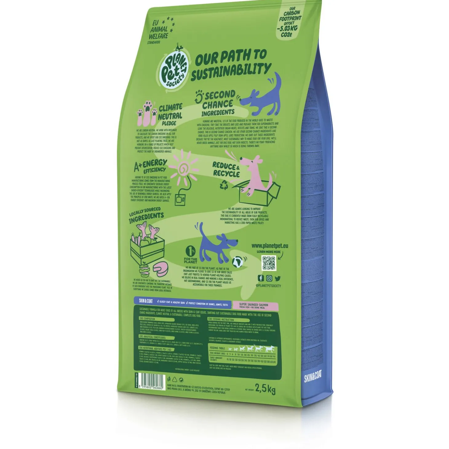 Planet Pet Society Dog Dry Super Salvaged Skin & Coat Zalm - Hondenvoer