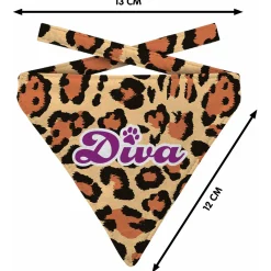 Plenty Gifts Bandana Cat Diva Leopard - Cadeau - 16x20 cm S