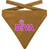 Plenty Gifts Bandana Dog Diva Glitter Gold - Cadeau - 16x20 cm S