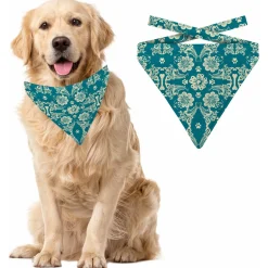 Plenty Gifts Bandana Dog Botanic Blue - Cadeau - 20x24 cm L