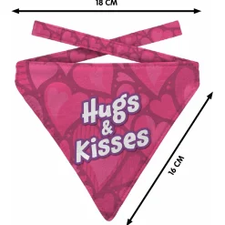 Plenty Gifts Bandana Dog Hugs - Cadeau - 18x22 cm Pink Wit