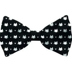 Plenty Gifts Bow Tie Cat Black White - Cadeau - 12x4 cm Zwart Wit