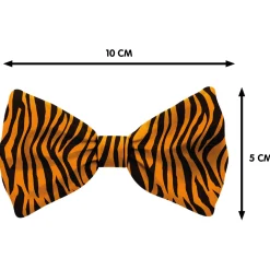 Plenty Gifts Bow Tie Cat Tiger - Cadeau - 12x4 cm Oranje Zwart