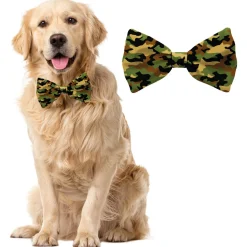 Plenty Gifts Bow Tie Dog Army - Cadeau - 16x8 cm Groen Zwart
