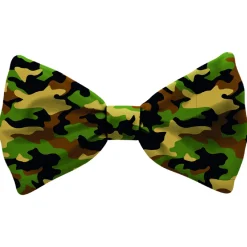 Plenty Gifts Bow Tie Dog Army - Cadeau - 14x6 cm Groen Zwart