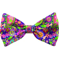 Plenty Gifts Bow Tie Dog Paisley - Cadeau - 14x6 cm Paars Blauw