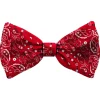 Plenty Gifts Bow Tie Dog  Pattern - Cadeau - 4x12x1 cm Rood Wit S