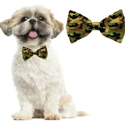 Plenty Gifts Bow Tie Dog Army - Cadeau - 12x4 cm Groen Zwart