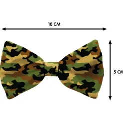 Plenty Gifts Bow Tie Dog Army - Cadeau - 12x4 cm Groen Zwart