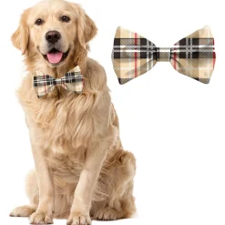 Plenty Gifts Bow Tie Dog Checked Pattern - Cadeau - 16x8 cm Bruin Zwart