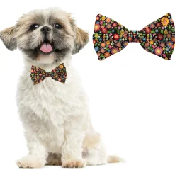 Plenty Gifts Bow Tie Dog Flower - Cadeau - 12x4 cm Paars Blauw