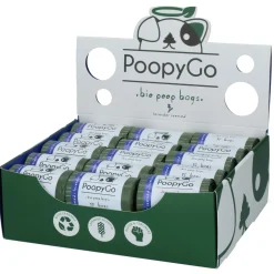 Poopygo Poepzakjes Lavendelgeur Single Roll - Hondenpoepzakjes - 33x21 cm Groen Wit 15 stuks