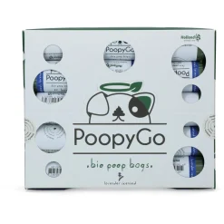 Poopygo Poepzakjes Lavendelgeur Single Roll - Hondenpoepzakjes - 33x21 cm Groen Wit 15 stuks