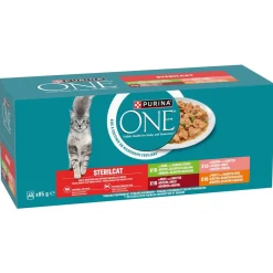 Purina One Sterilcat Fijne Malse Reepjes In Saus - Kattenvoer - Rund Kalkoen Kip 40x85 g