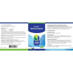 Puur Natuur Muscle Mass - Supplement - 500 g