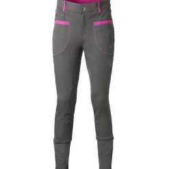 P3-Wear Rijbroek Kids Grijs&Roze - Ruiterkleding